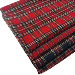 Tyg och sömnad 230 g per meter medium tjock skotsk kontroller polyester bomullstyg för sy damer kjol tartan designer tyg hög kvalitet 231218