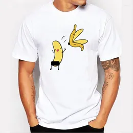 Herr t shirts rolig banan disrobe design tryck tshirt sommar humor skämt hipster skjorta män kvinnor avslappnade streetwear tee topps xs-4xl