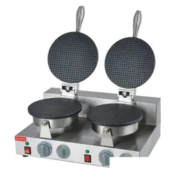 Outros utensílios de cozinha Commerial 110V 220V Dupla Cabeça Sorvete Cone Maker Waffle Crispy Hine Drop Delivery Home Jardim Cozinha Dining Bar DHTCC