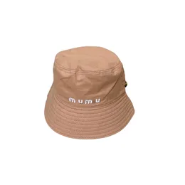 Women's Bucket Hat Spring and Summer Designer Large Brim Sun Protection Sunshade Hats Letter Embroidery Solid Color Casual Fisherman's Cap