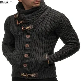 Felpe con cappuccio da uomo Felpe Autunno Inverno Maglioni da uomo Abbigliamento streetwear Maglione a collo alto da uomo Maglione lavorato a maglia a maniche lunghe Morbido caldo Basico Uomo 231218