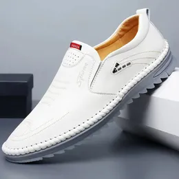 Kleid Schuhe Leder Casual Mann Designer Slip on für Männer Mode Braun Loafer Zapatos De Hombre Chaussure Homme 231218