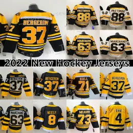 AD Hockey Jersey 37 Patrice Bergeron 88 David Pastrnak 63 Brad Marchand 71 Taylor Hall 73 Mcavoy 33 Zdeno Chara Männer Jugend Frauen Logo anzeigen auf 51