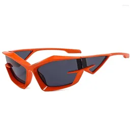 Sonnenbrille 2024 Übergroße Unregelmäßige Für Frauen Männer Vintage Sonnenschutz Gläser Damen Mode Goggle Brillen Gafas De Sol UV400