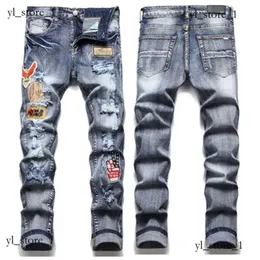 New Amirs Mens Womens Designers Amri Jeans Distressed Ripped Biker Slim Straight Denim for Men S Print Army Fashion Mans Skinny Pants 9406