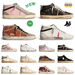 High-Top-Schuhe Do Old Dirty Italy goldene Turnschuhe Ball Star Italian Deluxe Brand Sneaker Midstar Glitter Sparkle Plateau Plate-Forme große Trainer für Herren und Damen