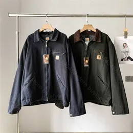 Męska kurtka Marka mody Carhart J97 Carhatjackets Kurtki jesień i zimowe amerykańskie krótkie zagęszczone kurtki Detroit zużyte zbiór odzieży roboczej Cleanfit Jack