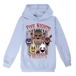 Pullover FNAF Kids Hoodie 2023 Five Night at Freddys Fashion New Print Baby Girls Boys Costume Casual Cotton Long sleeved ClothesL231215