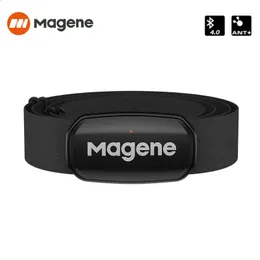 أجهزة كمبيوتر الدراجة Magene H303 مستشعر معدل ضربات القلب Bluetooth ANT UPGRADE H64 HR شاشة مع حزام الصدر مزدوج الوضع الحاسوبية حزام الفرقة الرياضية 231218