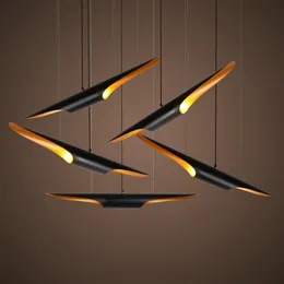 Nordic retro tubular Pendant Light Black Aluminum Pendant Lamp For Living Room Bar shop Restaurant Decorative hanging lamp3021