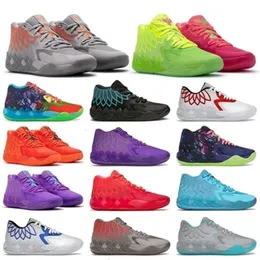 Lamelo Ball Top Quality Basketball Shoes Mens MB.01 Rock Ridge Red Rick 및 Galaxy Buzz Queen Here From You Outdoor Sports 3 Balls Sneamers Trainers