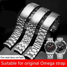 Titta på Bands Men's 20mm22mm Watch Accessories rostfritt stålrem för Omega 007 Seamaster Planet Ocean 300m Sports Watchband302a