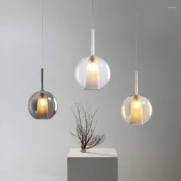Hängslampor moderna ledande hängande hem dekoration lampor vardagsrum glas ljusarmatur el restaurang café belysning