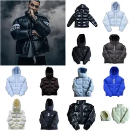 Designer mens jaqueta moda trapstar londres decodificado puffer 2.0 gradiente jaqueta homens bordado térmico hoodie homens mulheres casaco de inverno tops
