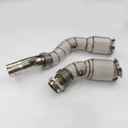 نظام عادم السيارة DownPipe لـ BMW M3 M4 F80 F82 3.0T مقاوم للصدأ مكات الصوت أسفل أنبوب الرأس الأمامي Auto Part