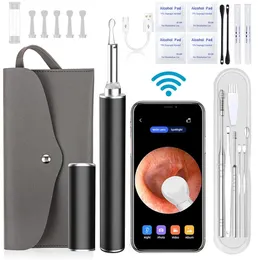 تزويد رعاية الأذن إمدادات WiFi Cleaner Wax إزالة Otoscope Cleaning Tool LED LED Camera Wireless Clean Wax Remover Personal