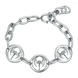 Braccialetti con ciondoli Bracciale con fasi lunari della guerra spirituale con cinturino pieghevole regolabile Design pioniere semplice e alla moda Piccolo di fascia alta