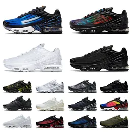 Nike Tn Plus 3 Nik Air Max Airmaxs Tns Running Shoes Tn3 Mens Womens All Black White Olive Rainbow【code ：L】France Obsidian Sneakers Trainers Big Size 12