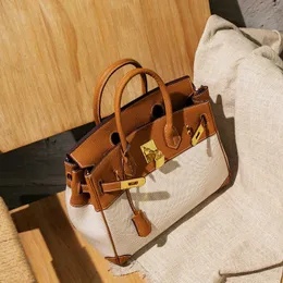 BK Echte Handtasche Harris Elan Leder Litschi Muster Tasche Sommer Tragbare Umhängetasche Große Kapazität Herbst frauen Tote Schulter taschen