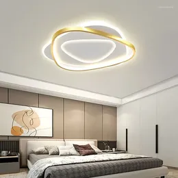 Ceiling Lights Minimalist Ultra Thin LED Lamps Surface Mounted Panel Light El Bedroom White Three Color Dimming