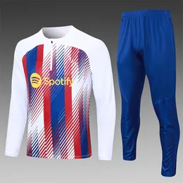 2023-2024 النادي الشهير لكرة القدم جيرسي الأكمام طويلة الأكمام الكبار طقم طقم التدريب Tracksuit Tracksuit Suits Suits Football Set FCB Football Jacket