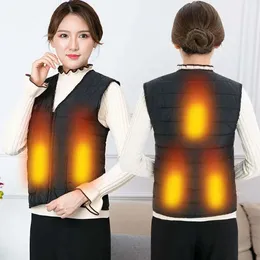 Gilet da uomo 5 aree Gilet riscaldato USB Abbigliamento riscaldante elettrico intelligente 3 marce Motociclista regolabile Caldo per uomo Donna Sport all'aria aperta 231218