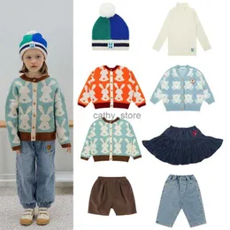 풀 오버 걸스 니트 재킷 23 가을 겨울 PS New Girl 's Sweater Baby 따뜻한 탑 2-12 세 어린이 옷 가역 재킷 231215