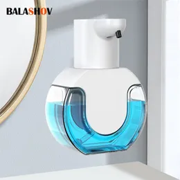 Dispensador de sabonete líquido Dispensadores de espuma automática sem toque Banheiro Máquina de lavar mão inteligente com carregamento USB Branco Material ABS de alta qualidade 231218