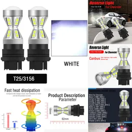 مصابيح مزخرفة جديدة 2x مصباح الضوء العكسي T25 3156 لشيفروليه بليزر كامارو كافاليير كورفيت ماليبو تاهو كولورادو فولت أورلاندو تريلبليزر