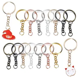 Bag Parts Accessories 1020Pcs Silver Color Metal Keychain Ring Split Keyfob Key Holder Rings Women Men DIY Wholesale 231219