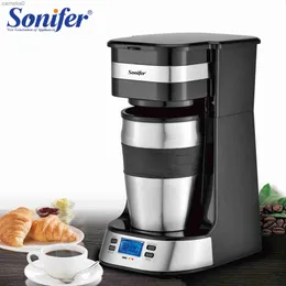 Kaffeemaschinen Tropfkaffeemaschine 0,42 l mit Filter-LCD und Timer-Anzeige Haushalts-750-W-Kaffeemaschine mit 15-cm-Autobecher Passend für SoniferL231219