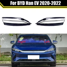Bilens strålkastare täcker auto strålkastare transparent lampskärmslampcover huvudlampa ljusglaslinsskal för BYD Han EV 2020 2021 2022