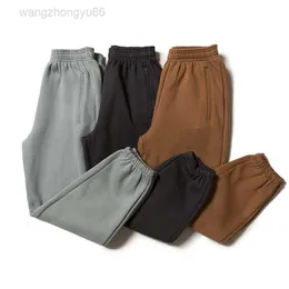 2024 Projektant Nowy West Season 6 Solid Kolor Men 100 bawełniane spodnie dresowe High Street Joggers Casual Streetwear Spoders