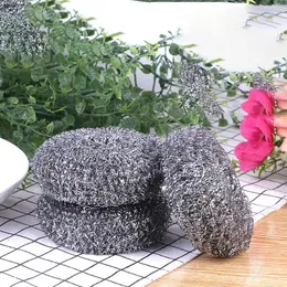 Pads Sponges Scouring Pads 12 Pcs Stainless Steel Mesh Wire Scourer Large Size Ball Brushes Pan Pot Dish Cleaner Scrubber Kitchen 23082