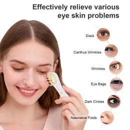Eye Massager EMS Electric Eye Massager Skin Lift LED Pon Therapy Vibration Heated Anti-Aging Wrinkle Removal Device Dark Circle Puffiness 231218