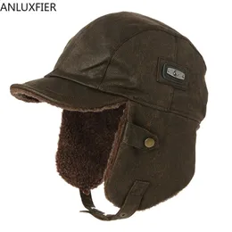 Trapper Hats H7180 Bomber Hat Man Winter Outdoor Warm Thicken Cap Adult Male Windproof Ear Protection Velvet Fashion Korean Earflap 231219