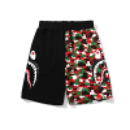 Side Shark Sweat Shorts rot x ABC camo Abathing Ape