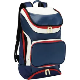 Pu Baseball Backpack Outdoor Sports Blue and White Contrast Handheld Independent Shoe Bag Softball Outdoor Bag Boy Girl Gifts
