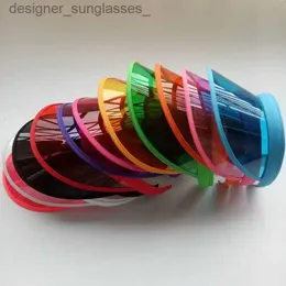 Visorlar Yaz Anti-uv Boş Top Güneş Şapkası Kadın Erkekler İçin Şeffaf Plastik PVC Vizör CS Açık Hava Spor Renkli Güneşlik Golf CSL231219