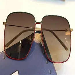 Novos óculos de sol de designer de moda 0394s armação quadrada de metal simples estilo popular uv 400 óculos de proteção ao ar livre para homens e mulheres2158