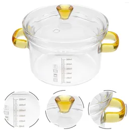 Servis uppsättningar Glass Bird's Nest Stew Pot Steam Stewing With Lid S Breakfast Bowl Storage Container Home Table Baby Soppa