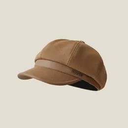 Berretti da donna Solido Autunno Cappello ottagonale Lettera Inverno caldo e resistente al freddo Rapporto in uscita per la casa da donna