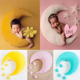 Material Nyfödd fotografering Props Moon Pillows Stars Baby Shoot Studio Photography Accessories Creative Posing Props Cushion Mat