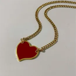 Peach Heart Necklace Designer Jewelry Womens Clover Love Halsband Mens Luxury Pearl Gold Pendants Rostfritt stål Silverpläterad C262H