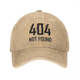 Bola bonés retro erro 404 não encontrado boné de beisebol homens mulheres angustiados denim snapback chapéu aviso internet exercícios ao ar livre presente