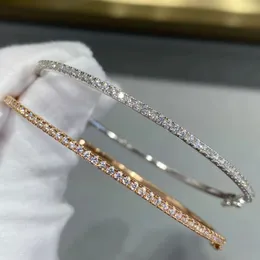 Charme pulseiras de alta qualidade pura 925 prata esterlina jóias de luxo senhoras simples pulseira fina brilha todos os dias presente de aniversário 231218