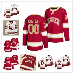 Benutzerdefinierte Ncaa Frozen Four Denver Pioneers DU Hockey Jersey Bobby Brink Carter Savoie Cole Guttman Brett Stapley Carter Mazur Mike Benning Mass 79