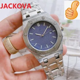 الجريمة الممتازة Mens Sports Wristwatch 42mm Quartz Movement Male Clock Clock Watch Fulll Stainless Steel Stear Busi182U