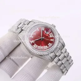 Reloj de diamantes clásico Relojes automáticos para hombre Correa de acero inoxidable Espejo de zafiro Diseño impermeable Reloj de pulsera Relojes de pulsera de regalo para hombres