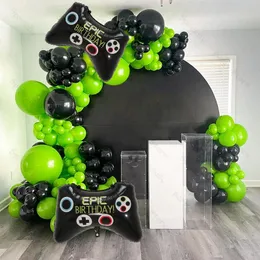 Balloon Arch Garland Zestaw aluminiowy film Gamepad Racing Electric Temat Party Zestaw Graduation Boys Birthday Toy Decoration 231220